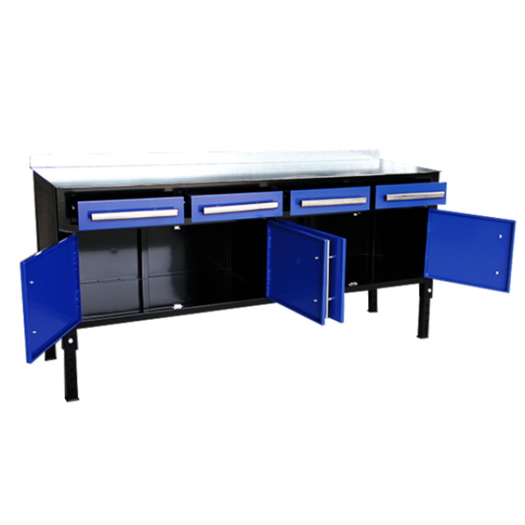7FT Tool Chest & Cabinet – 4 Drawer, 4 Door Heavy Duty Storage System